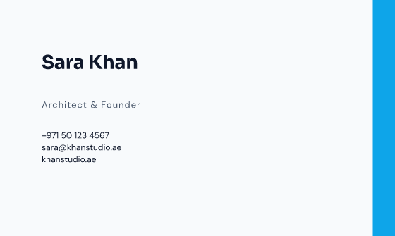 Edge business card design, Arctic Edge