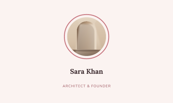 Halo business card design, Blush Halo