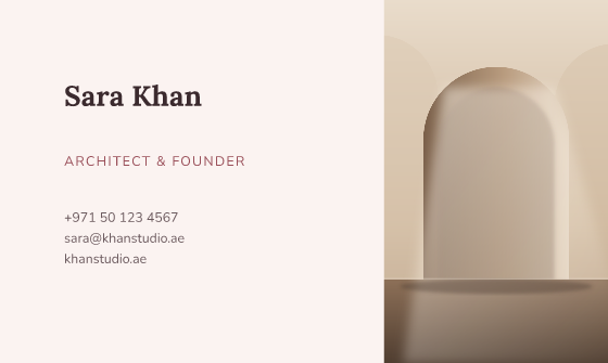 Portrait business card design, Blush Portrait
