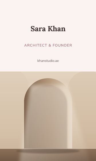 Tall Photo business card design, Blush Tall Photo