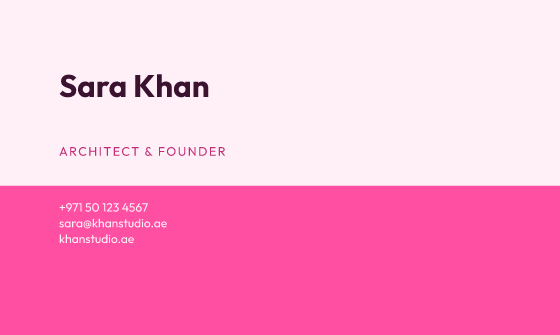 Block business card design, Bubblegum Block
