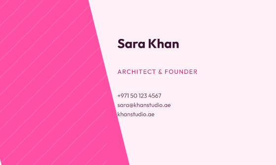 Slash business card design, Bubblegum Slash