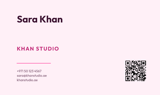 Poster Type business card design, Bubblegum Poster Type