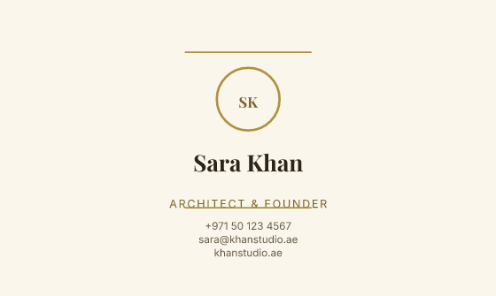 Crest business card design, Champagne Crest