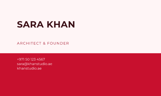 Block business card design, Cherry Block