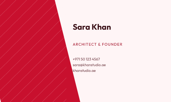 Slash business card design, Cherry Slash
