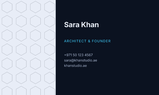 Panel business card design, Circuit Blue Panel