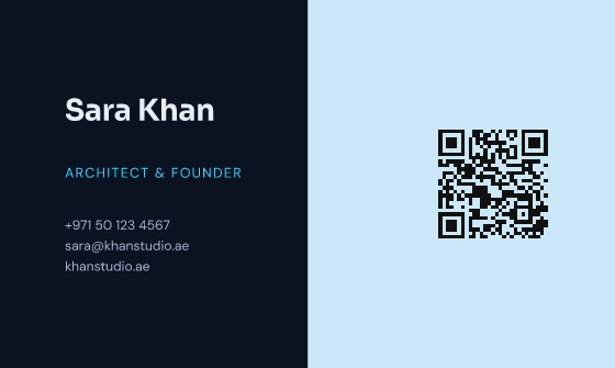Duo business card design, Circuit Blue Duo