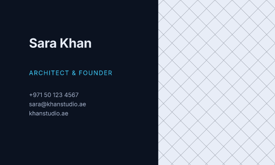 Field business card design, Circuit Blue Field