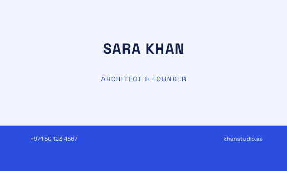 Bottom Bar business card design, Cobalt Bottom Bar