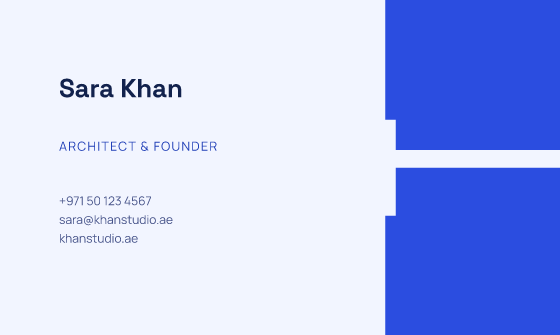 Blocks business card design, Cobalt Blocks