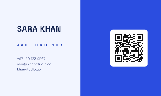 Duo business card design, Cobalt Duo