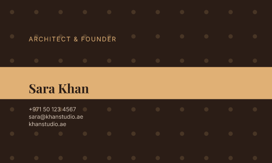 Ribbon business card design, Espresso Ribbon