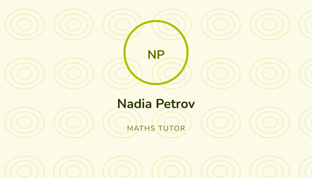 The Citrus Festive business card design filled in for Nadia Petrov, Maths Tutor at Chalkwise Tutoring, with a phone number, an email, a website and a QR code.