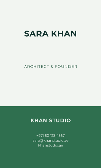 Standing business card design, Forest Standing
