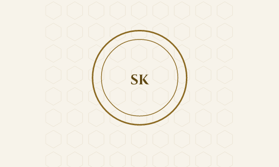 Medallion business card design, Ivory & Gold Medallion