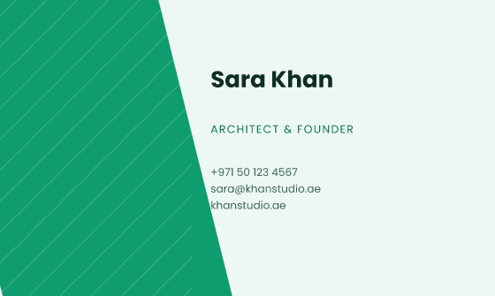 Slash business card design, Jade Slash