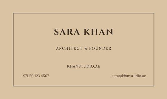 Frame business card design, Kraft Frame