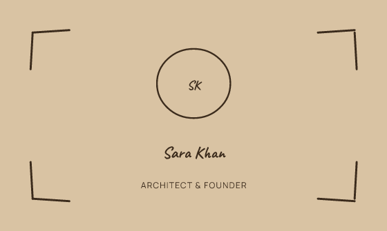 Sketch Frame business card design, Kraft Sketch Frame