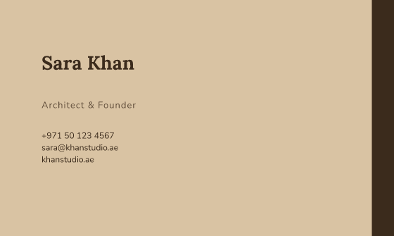 Edge business card design, Kraft Edge