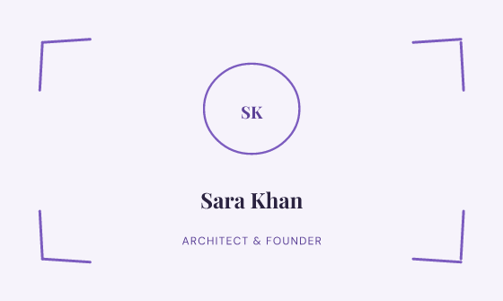 Sketch Frame business card design, Lilac Sketch Frame