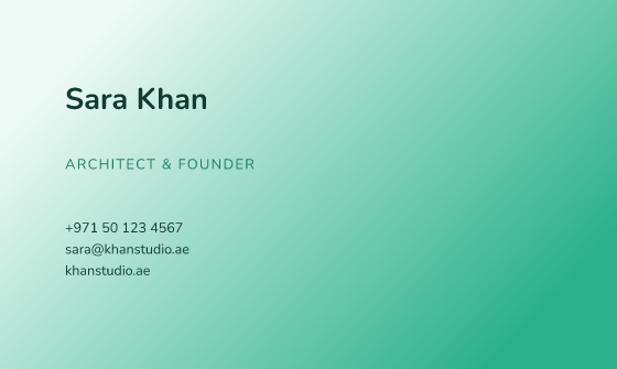 Wash business card design, Mint Wash