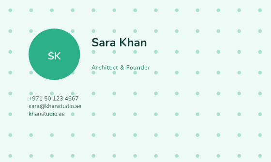 Bubble business card design, Mint Bubble