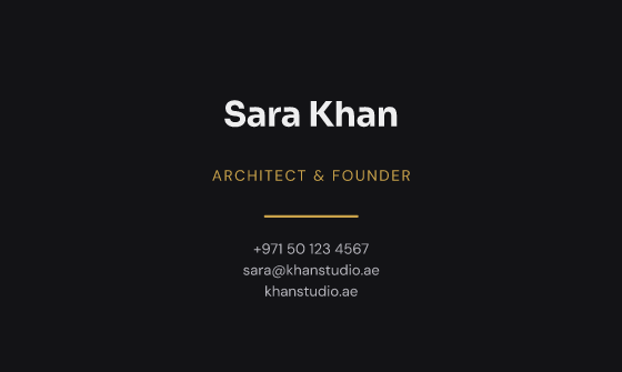 Centred business card design, Obsidian Centred
