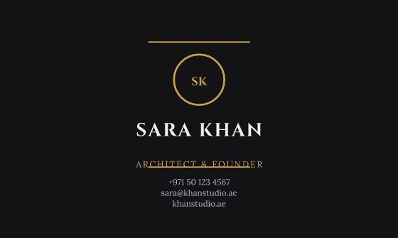Crest business card design, Obsidian Crest