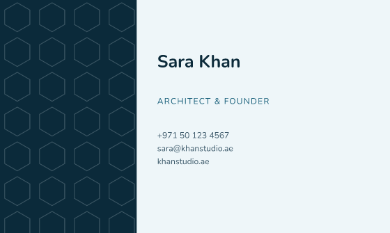 Panel business card design, Ocean Panel