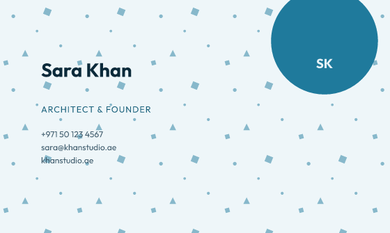 Blob business card design, Ocean Blob
