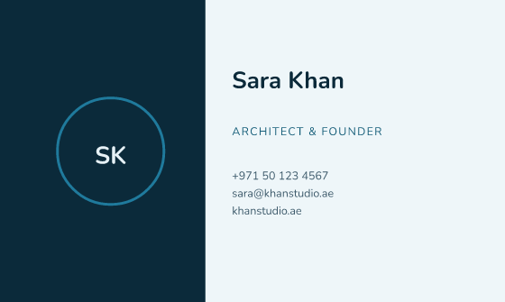 Split business card design, Ocean Split