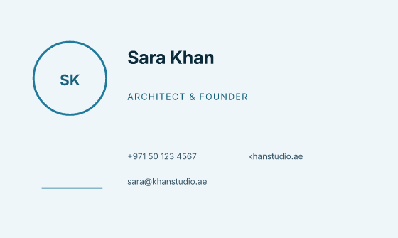 Two Column business card design, Ocean Two Column