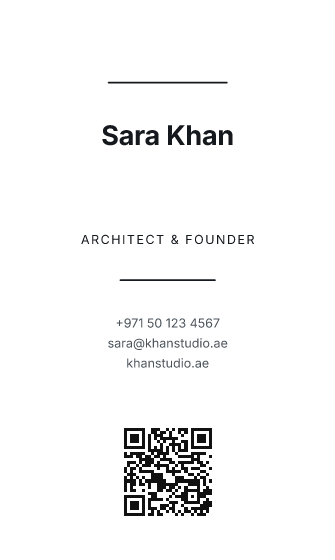 Upright business card design, Paper & Ink Upright