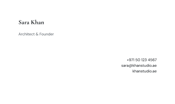 Quiet business card design, Paper Quiet