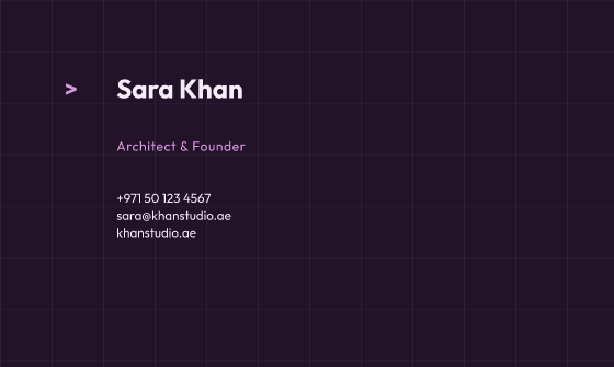 Terminal business card design, Plum Night Terminal