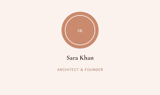 Badge business card design, Rose Gold Badge