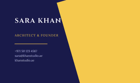 Asymmetric business card design, Royal Asymmetric