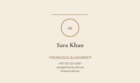 Crest business card design, Sand Crest