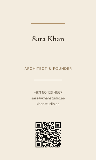 Upright business card design, Sand Upright
