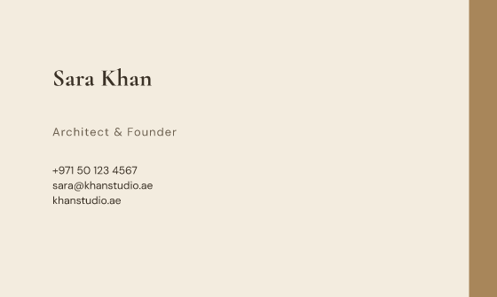 Edge business card design, Sand Edge