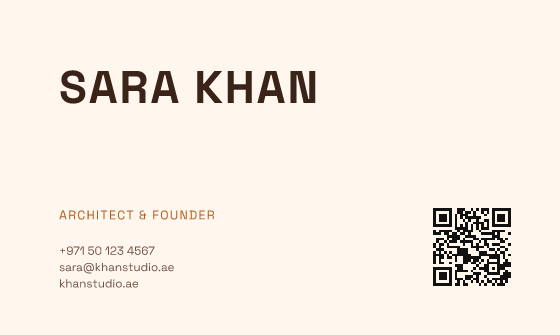 Bold business card design, Sunset Bold