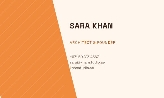 Slash business card design, Sunset Slash