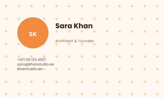 Bubble business card design, Sunset Bubble