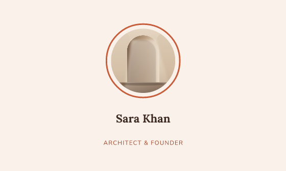Halo business card design, Terracotta Halo