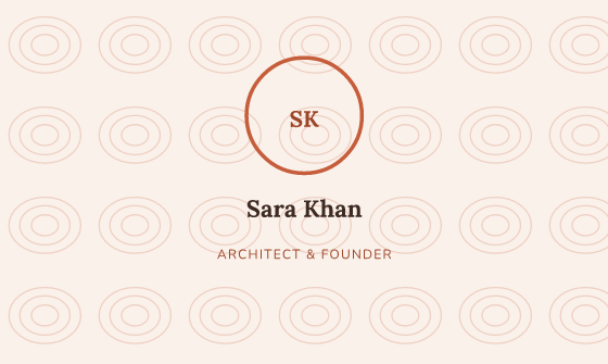 Festive business card design, Terracotta Festive